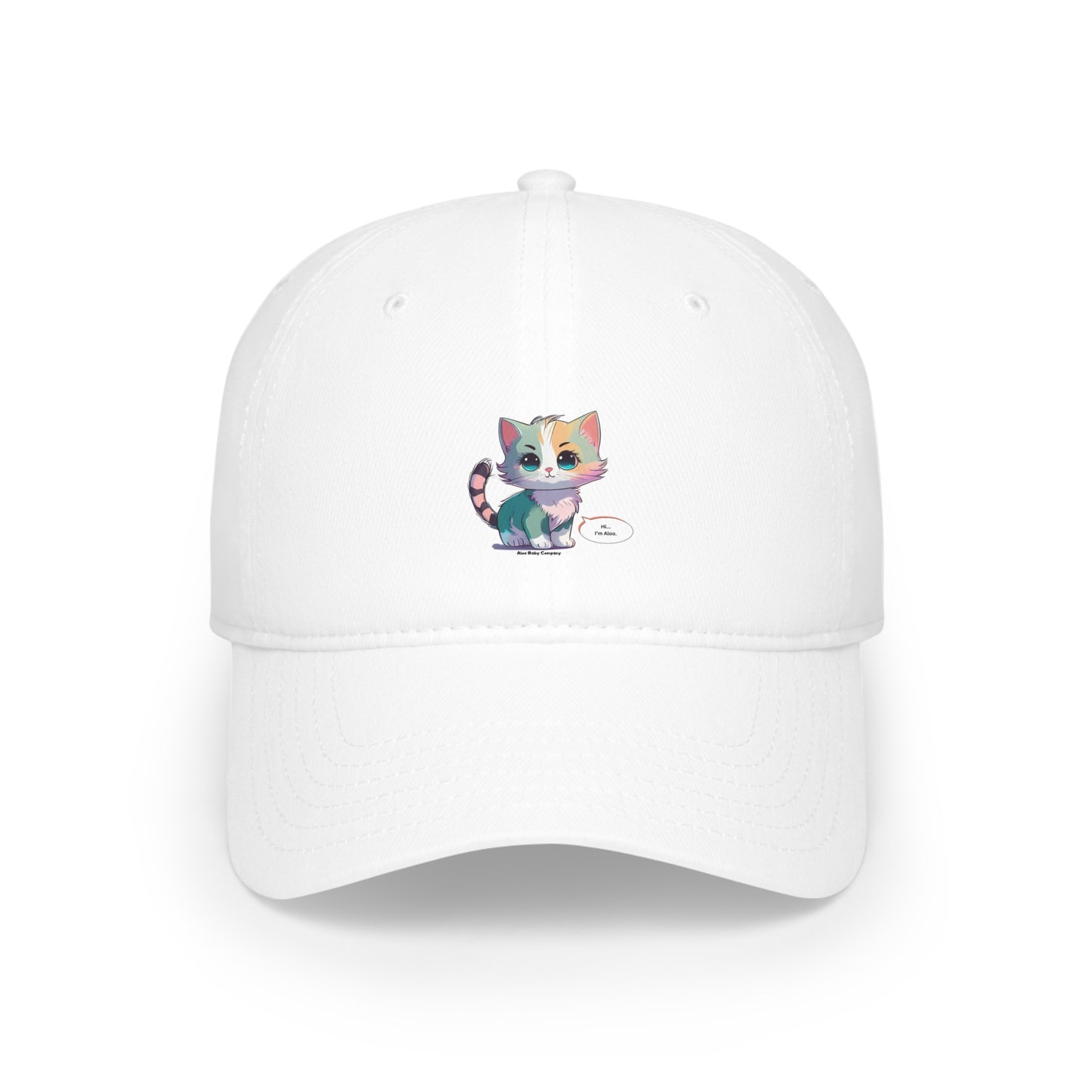 Aloo Baby "Cute Kitten: Hi" -  Baseball Cap