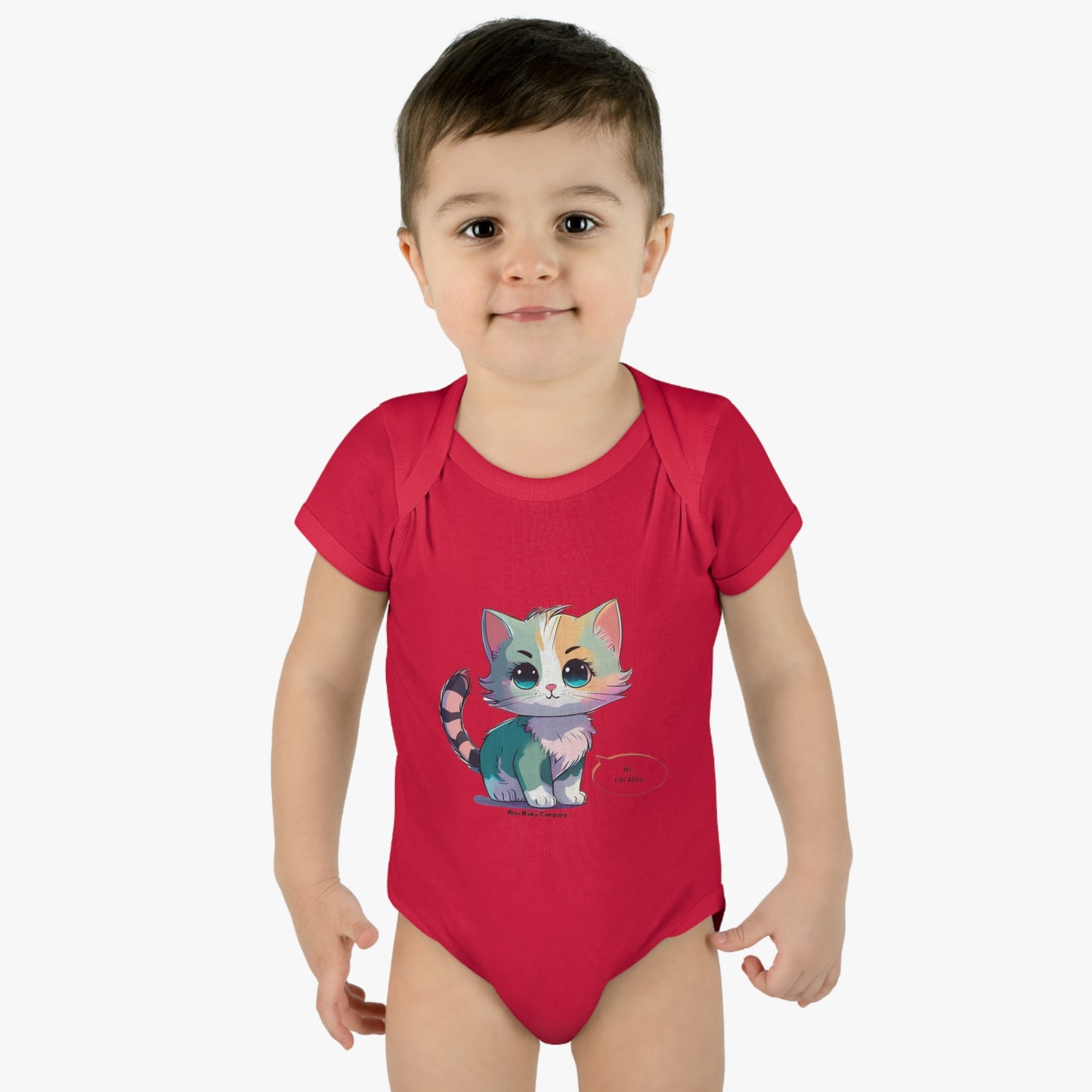 Aloo Baby "Cute Kitten: Hi" -  Infant Bodysuit