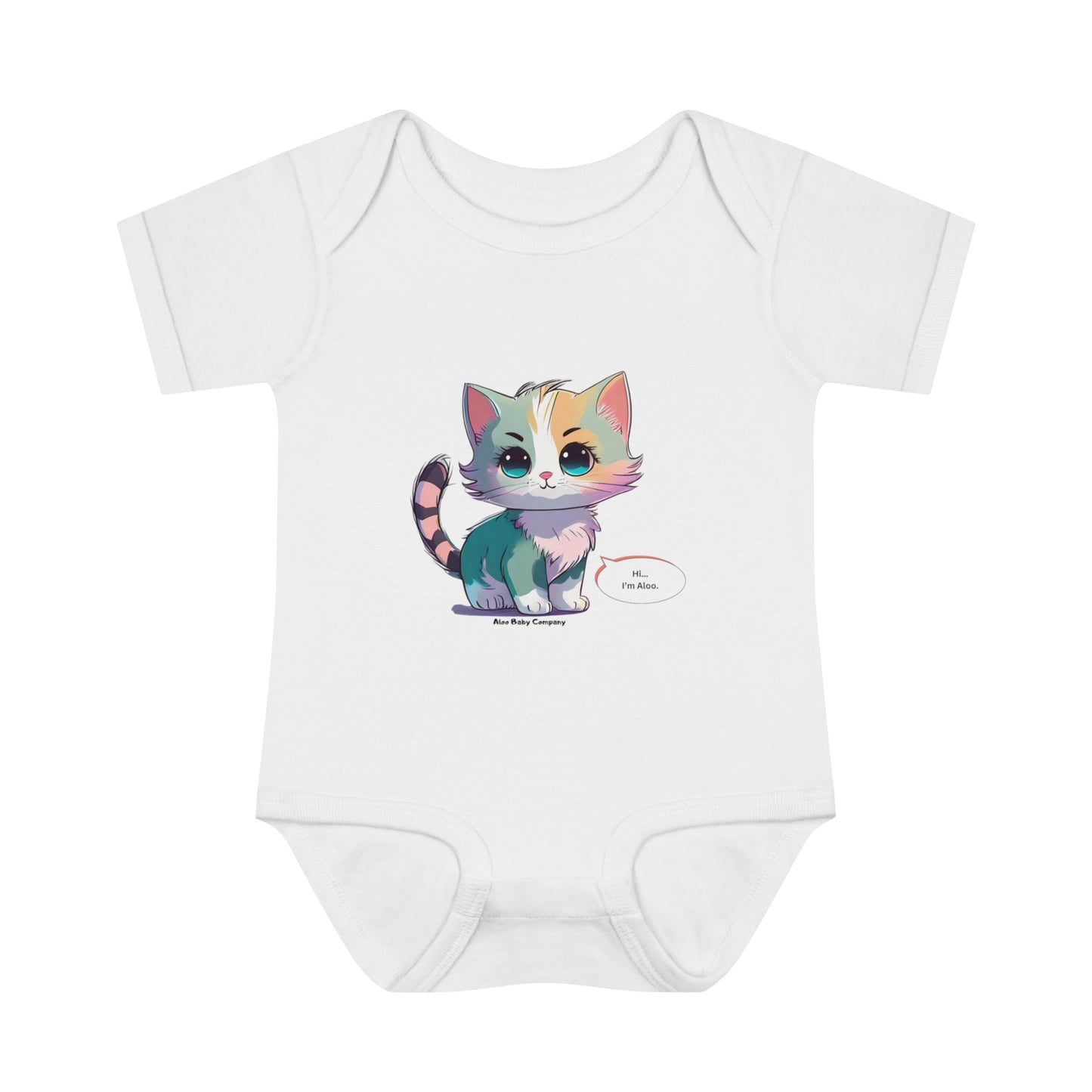 Aloo Baby "Cute Kitten: Hi" -  Infant Bodysuit