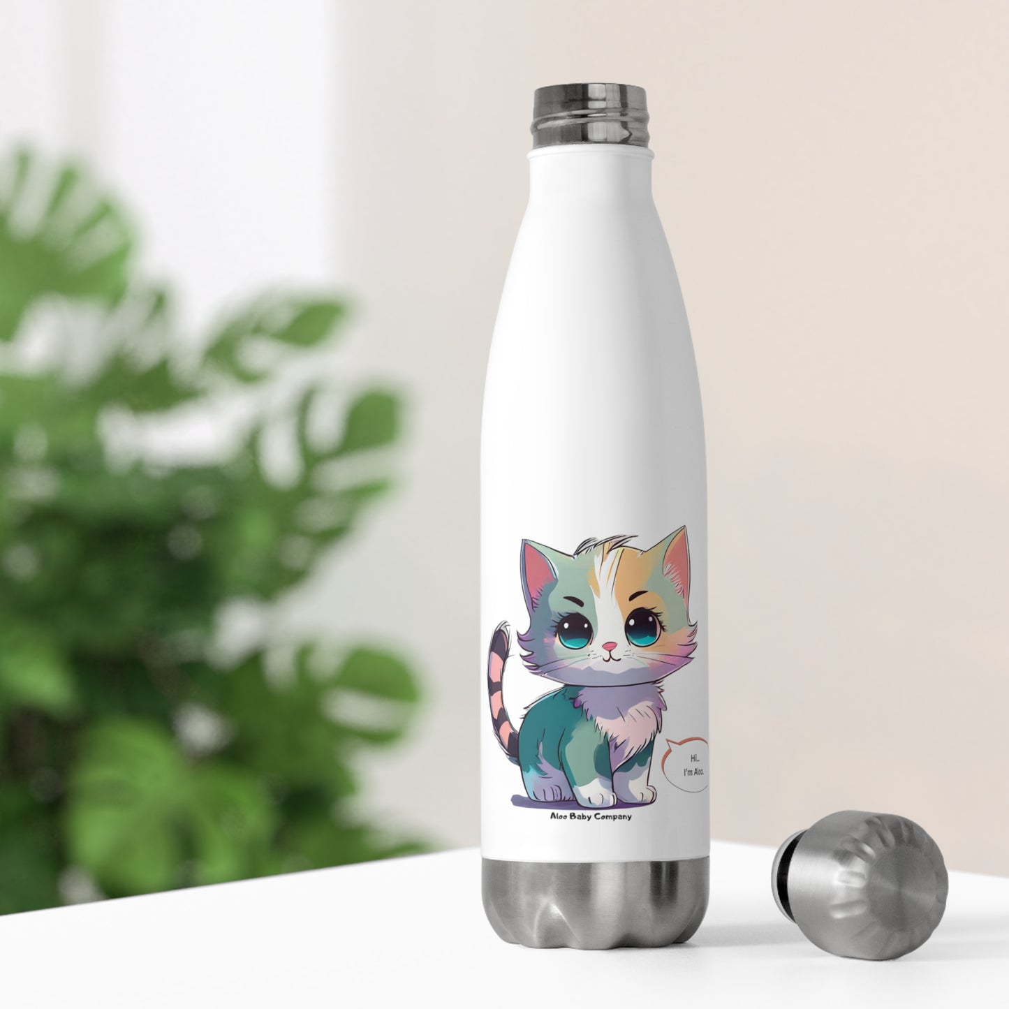 Aloo Baby "Cute Kitten: Hi" - Insulated Bottle