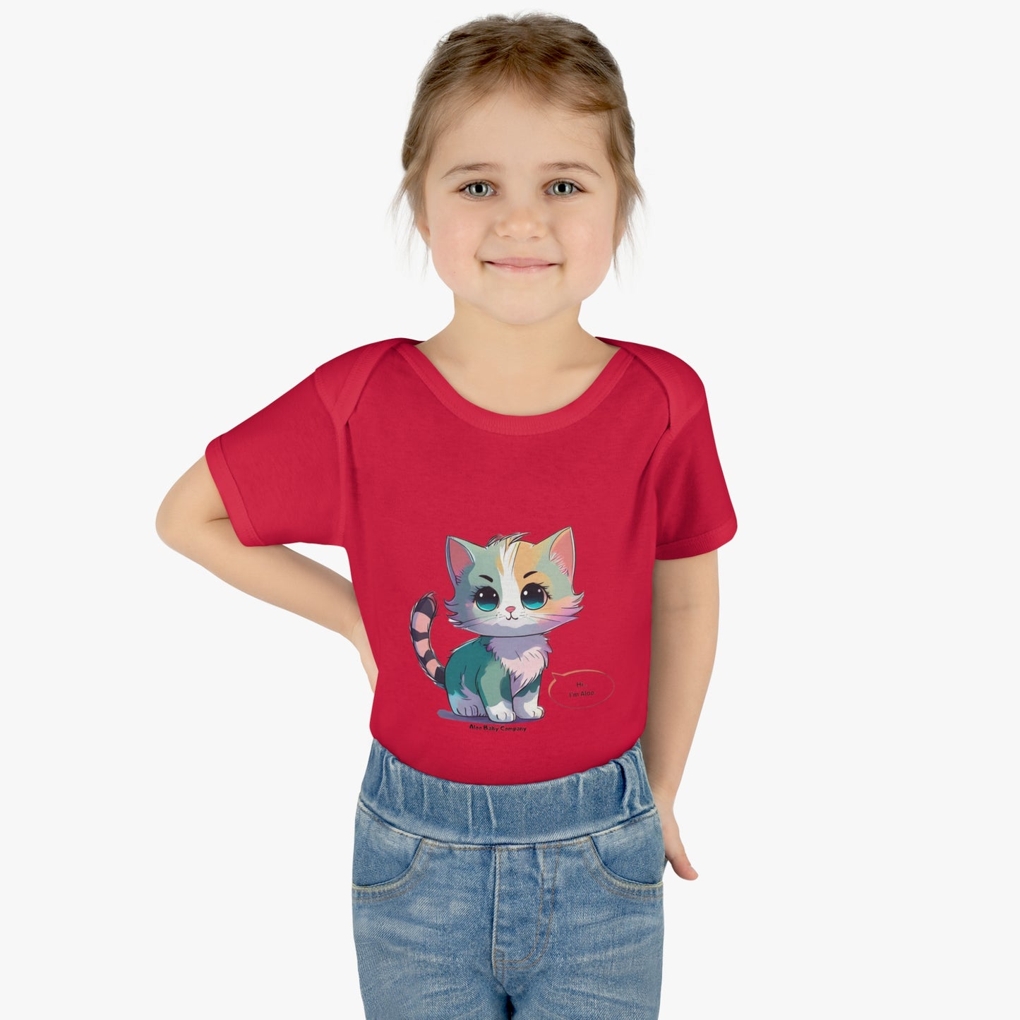 Aloo Baby "Cute Kitten: Hi" -  Infant Bodysuit