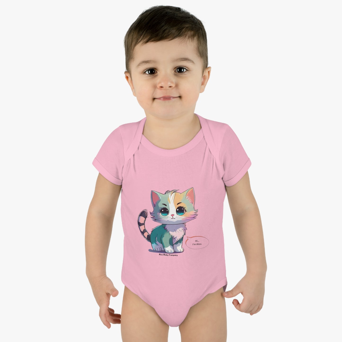 Aloo Baby "Cute Kitten: Hi" -  Infant Bodysuit