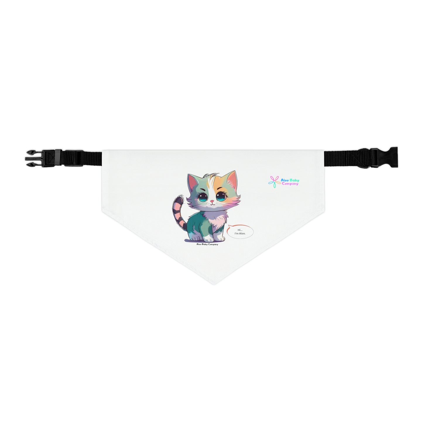 Aloo Baby "Cute Kitten: Hi" - Pet Bandana Collar