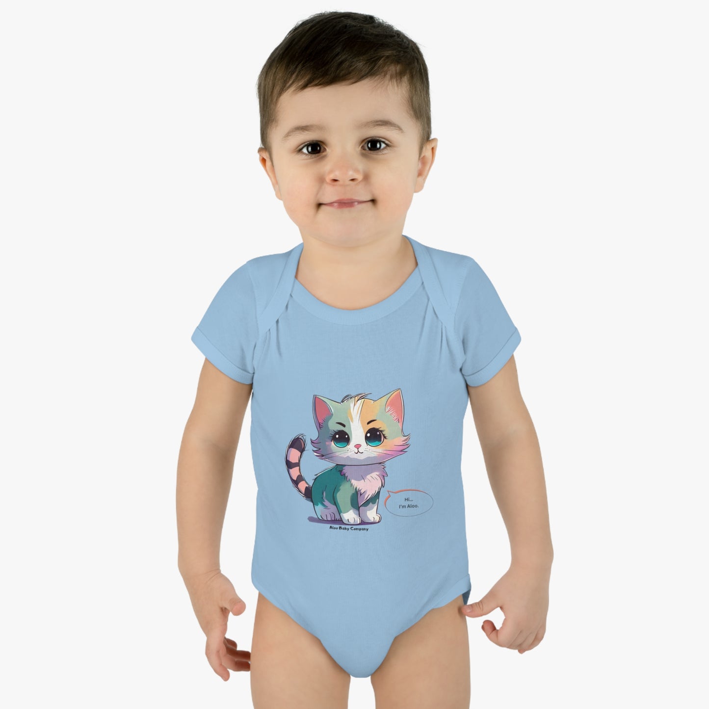 Aloo Baby "Cute Kitten: Hi" -  Infant Bodysuit