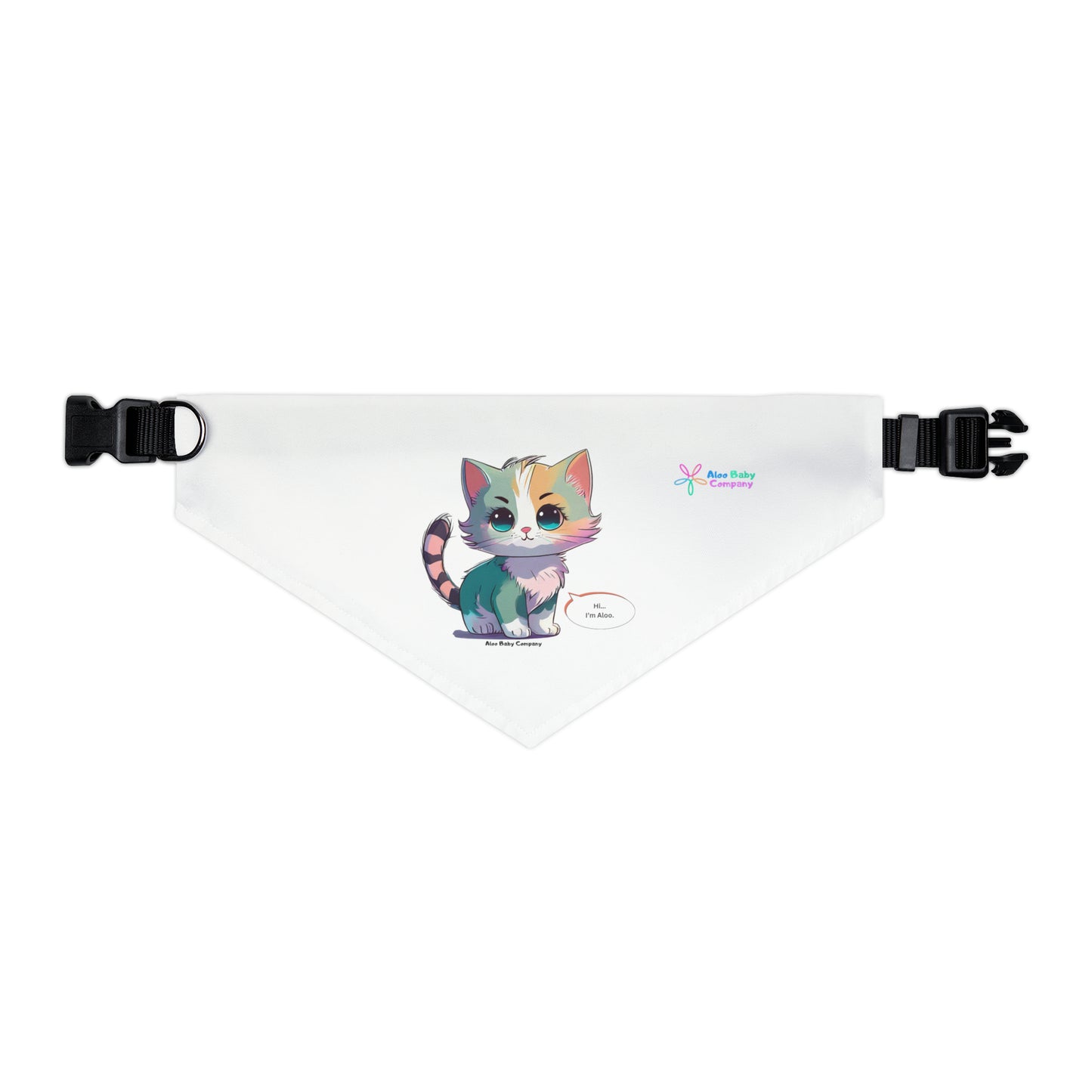 Aloo Baby "Cute Kitten: Hi" - Pet Bandana Collar