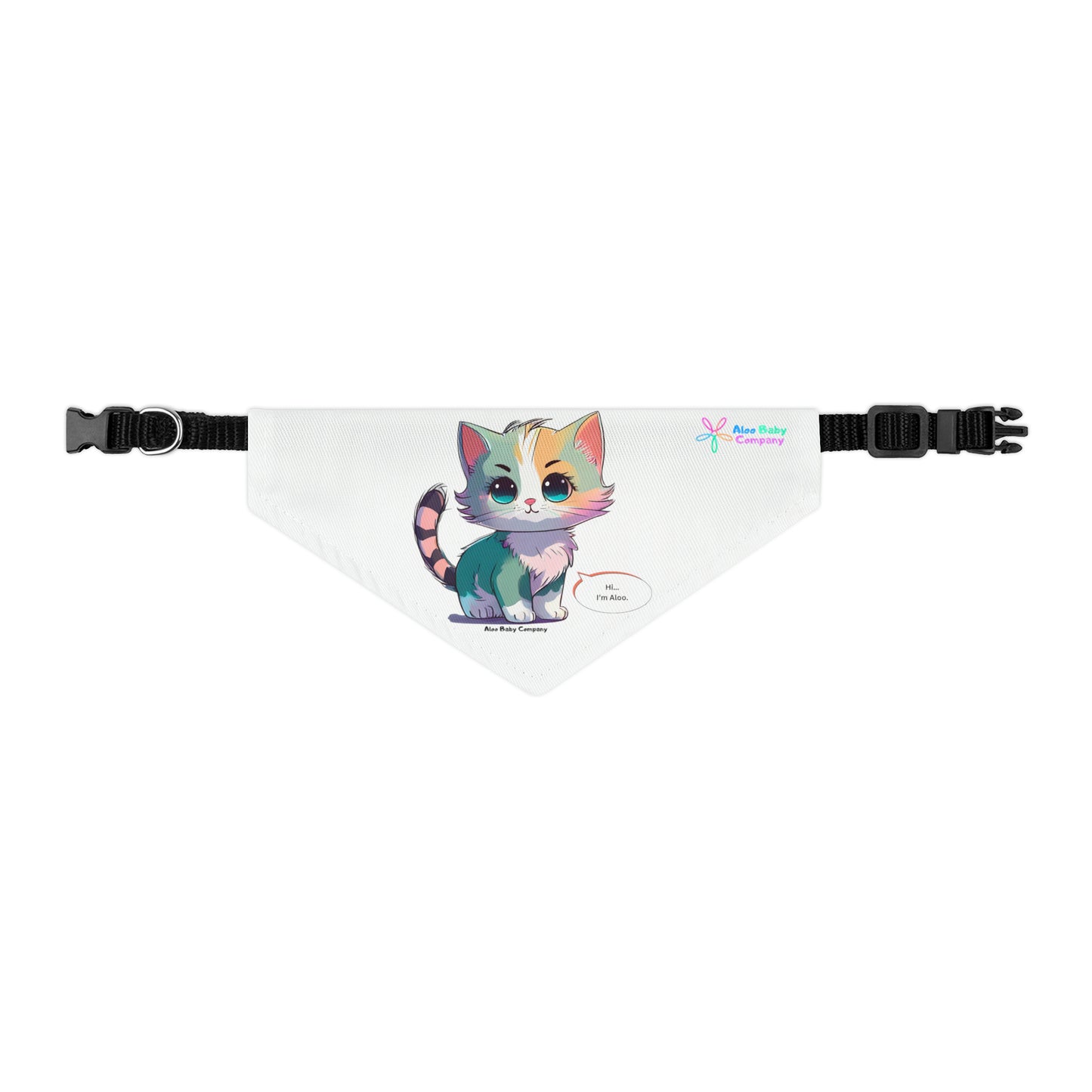 Aloo Baby "Cute Kitten: Hi" - Pet Bandana Collar