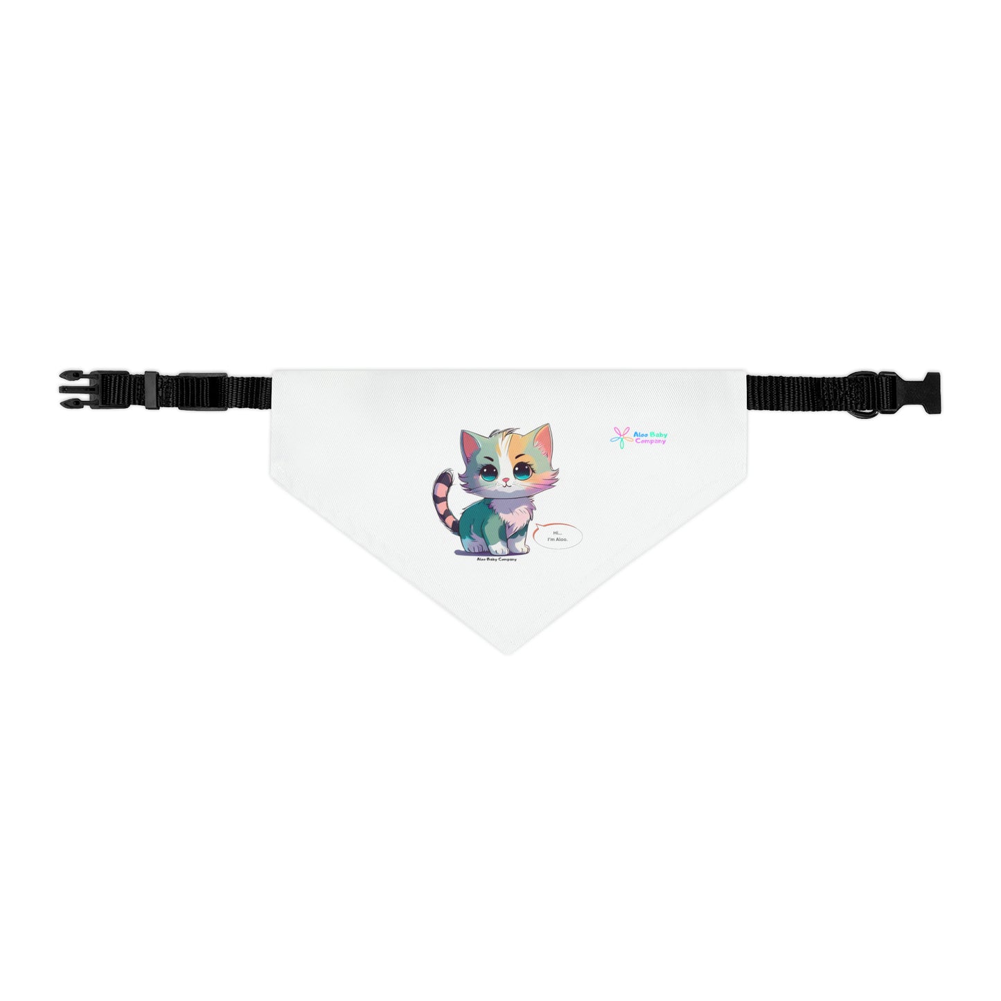 Aloo Baby "Cute Kitten: Hi" - Pet Bandana Collar