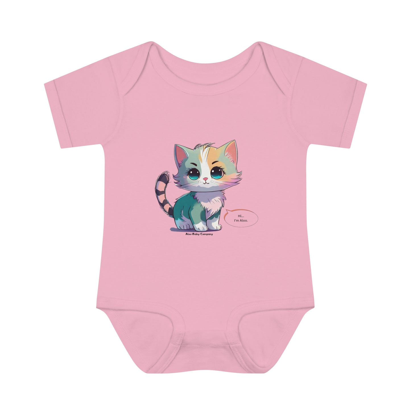 Aloo Baby "Cute Kitten: Hi" -  Infant Bodysuit