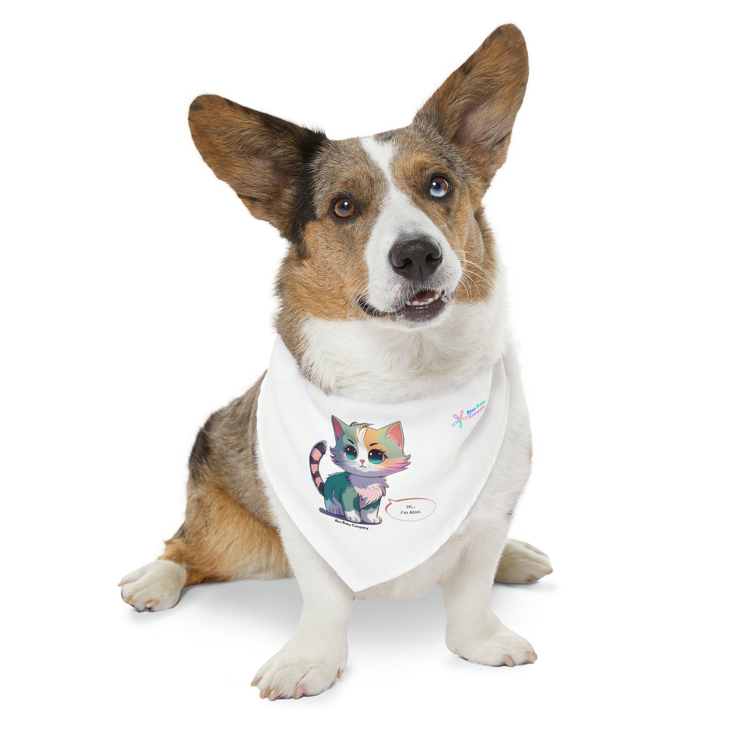 Aloo Baby "Cute Kitten: Hi" - Pet Bandana Collar